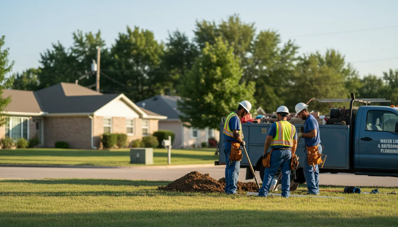 Residential water line and bathroom plumbing service in Brothers, OR